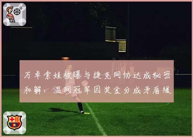 万卓索娃被曝与捷克网协达成秘密和解，温网冠军因奖金分成矛盾缓和
